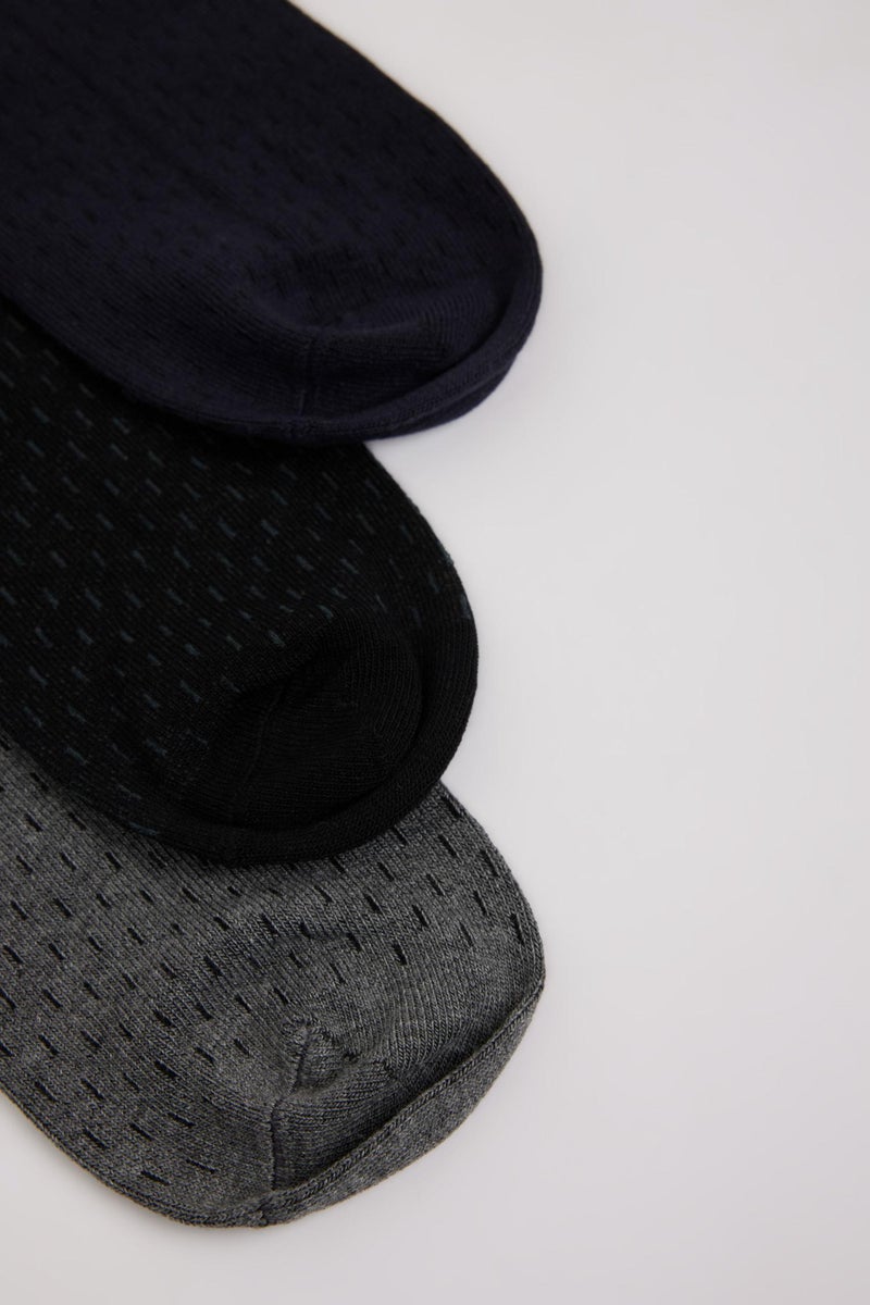 DeFacto Multicolour Man Man Seamless 3 Piece Bamboo Ankle Socks Casual - Image 5